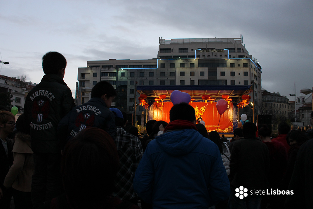 Praça de Martim Moniz durante la celebración del Año Nuevo Chino, en 2014. Fotografía de sieteLisboas.