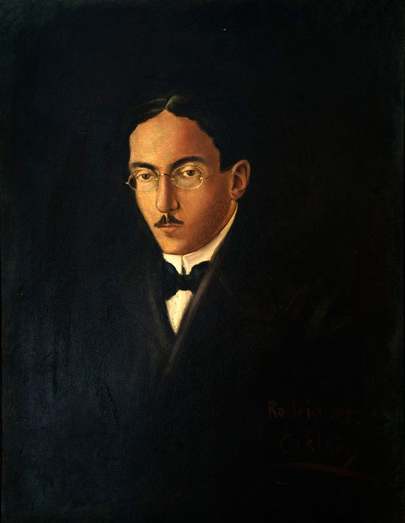 Imagen del Retrato de Fernando Pessoa, de Rodriguez Castañé, cedida por la Casa Fernando Pessoa (CFP) a sieteLisboas.