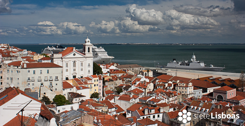 Imagen tomada, desde el 'Miradouro das Portas do Sol', por José Luís Albuquerque y cedida a sieteLisboas.